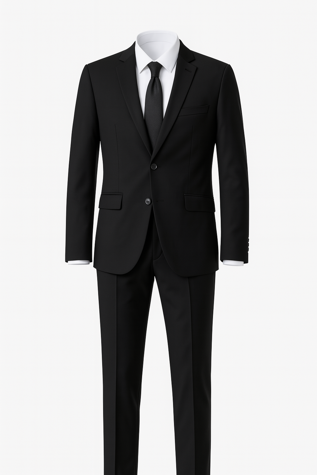 Traje Negro Clásico – Alquiler