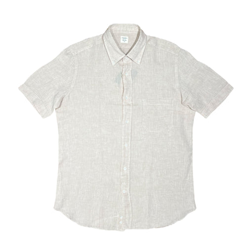 Camisa de lino beige claro Mazzarelli