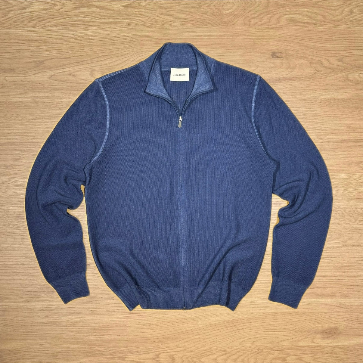 Virgin Wool JB Full-Zip Sweater