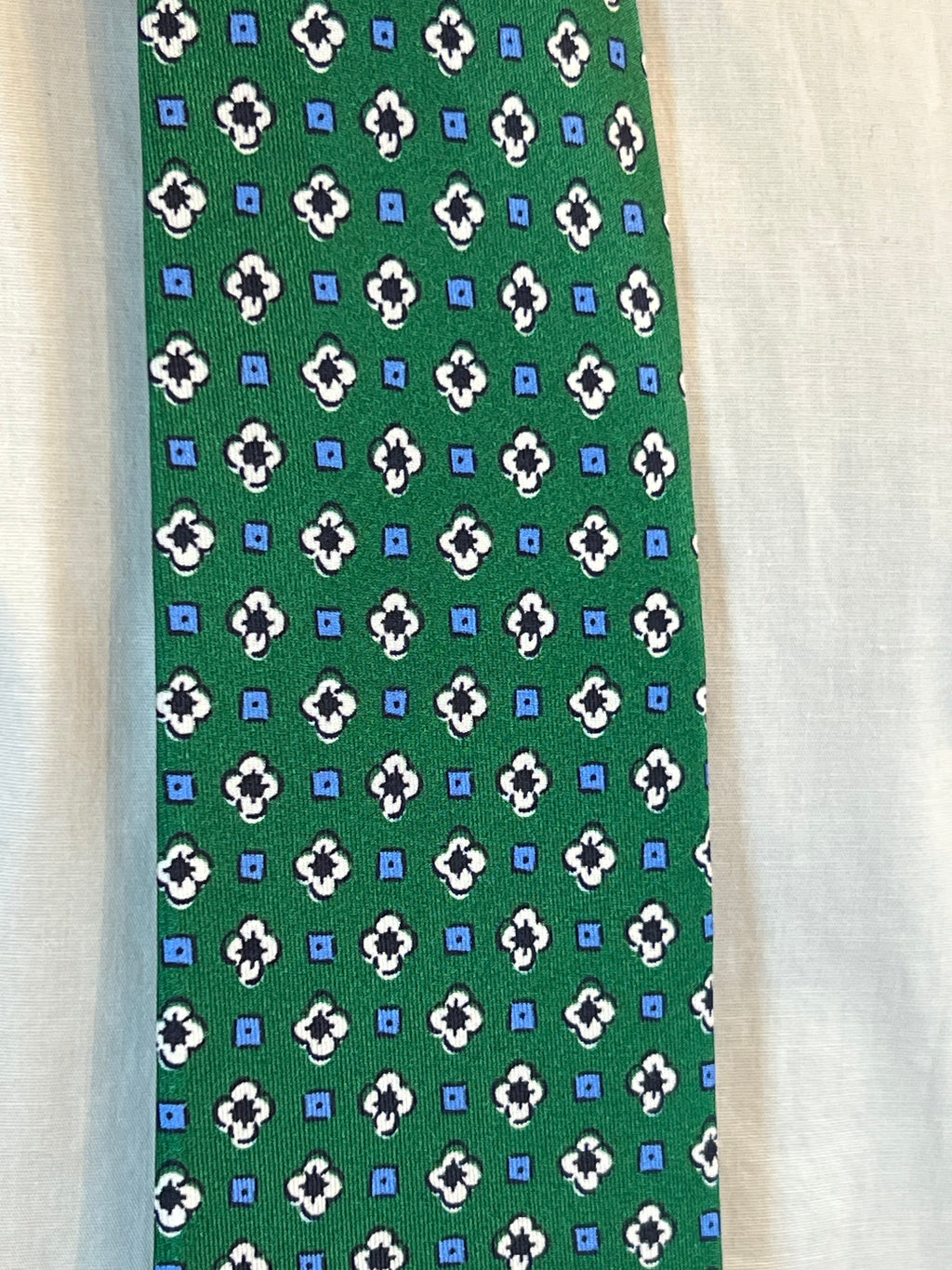 Corbata de Seda John Blond (Fantasía Verde y Azul)
