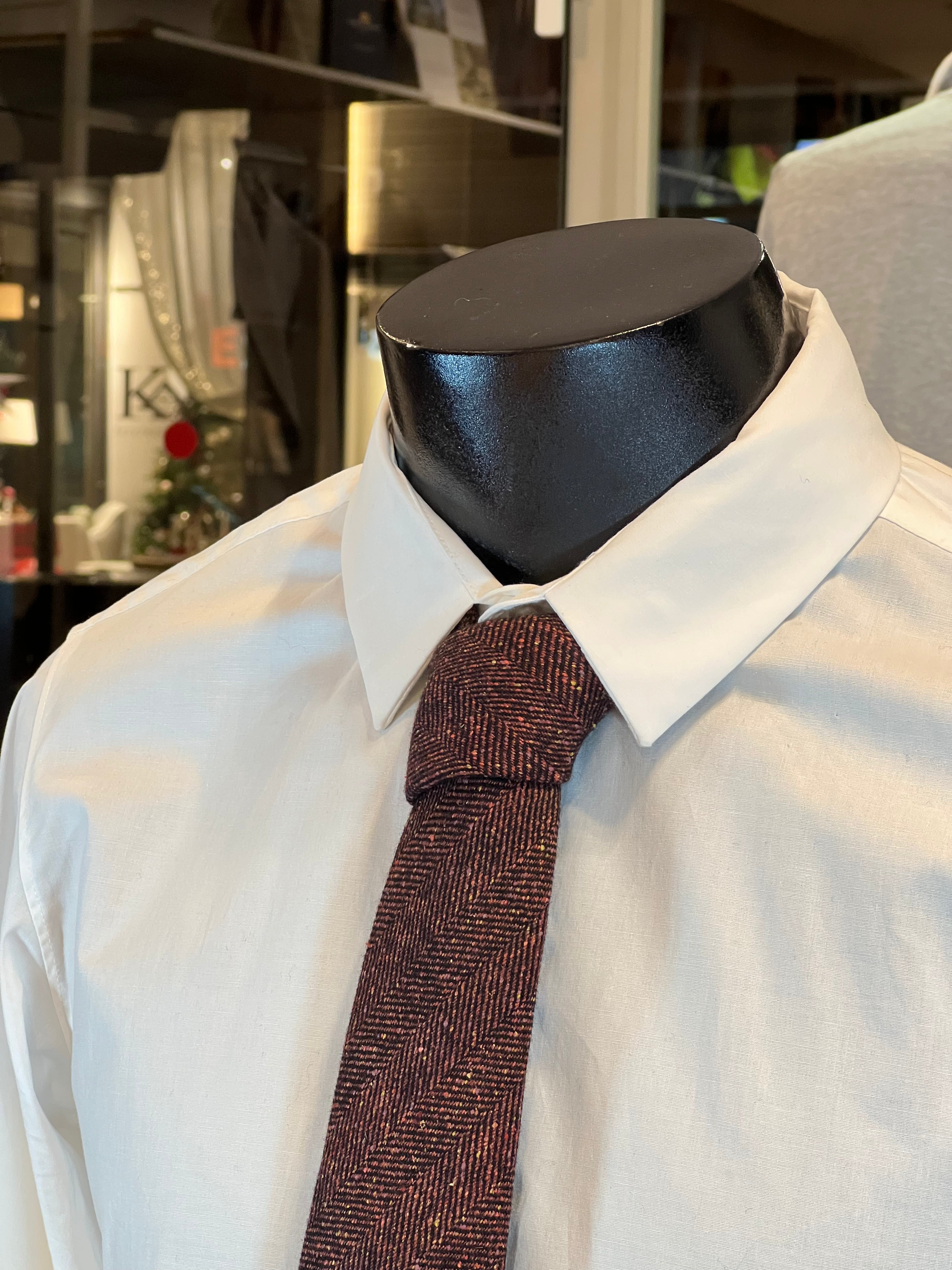 Corbata de Lana y Seda John Blond (Espiga Marrón)