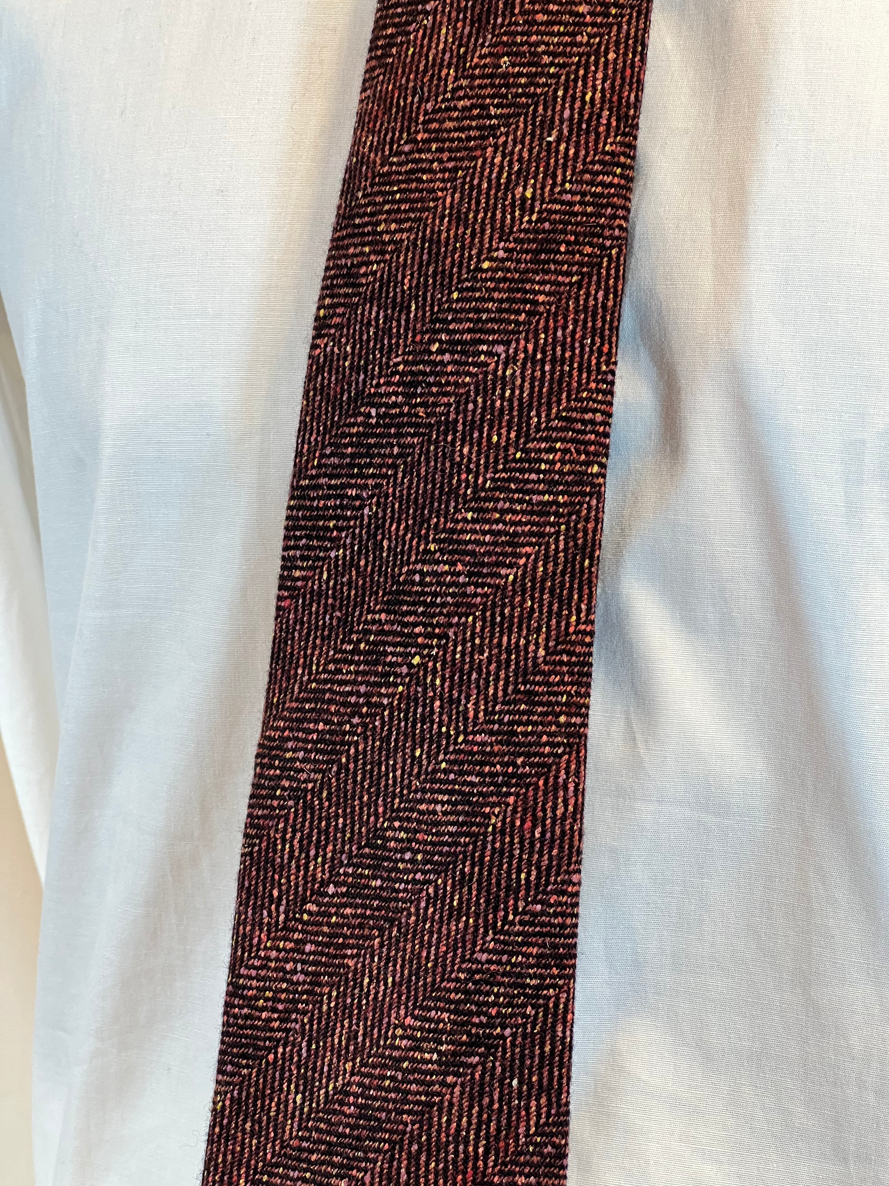 Corbata de Lana y Seda John Blond (Espiga Marrón)