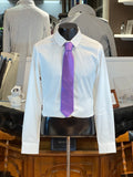Atelier F.B. Pure Silk Tie (Purple with Polka Dots)