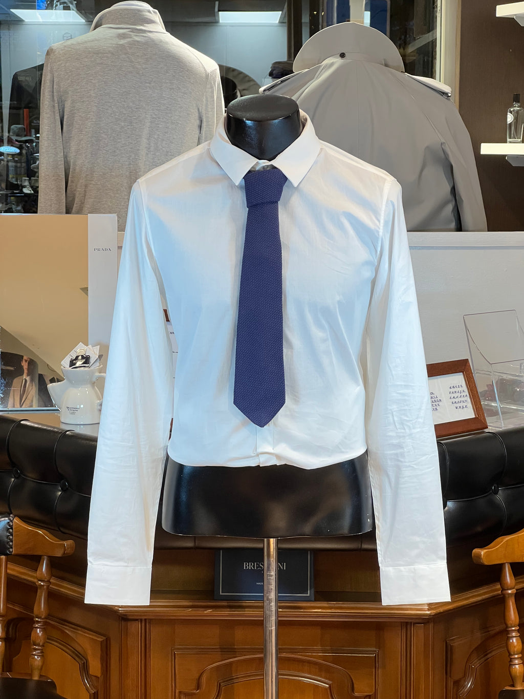 JB Knitted Pure Silk Tie (Navy Blue)