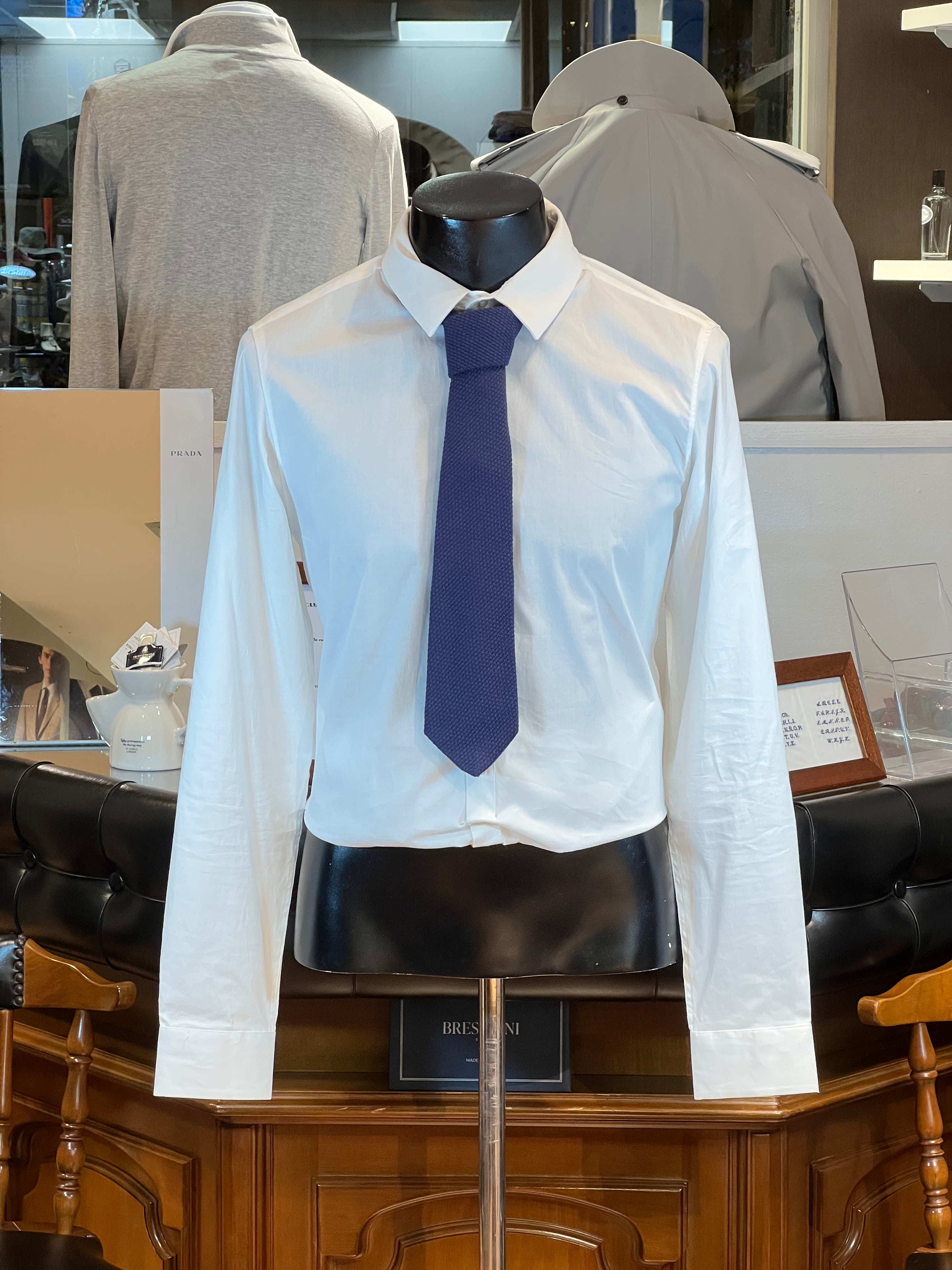 JB Knitted Pure Silk Tie (Navy Blue)