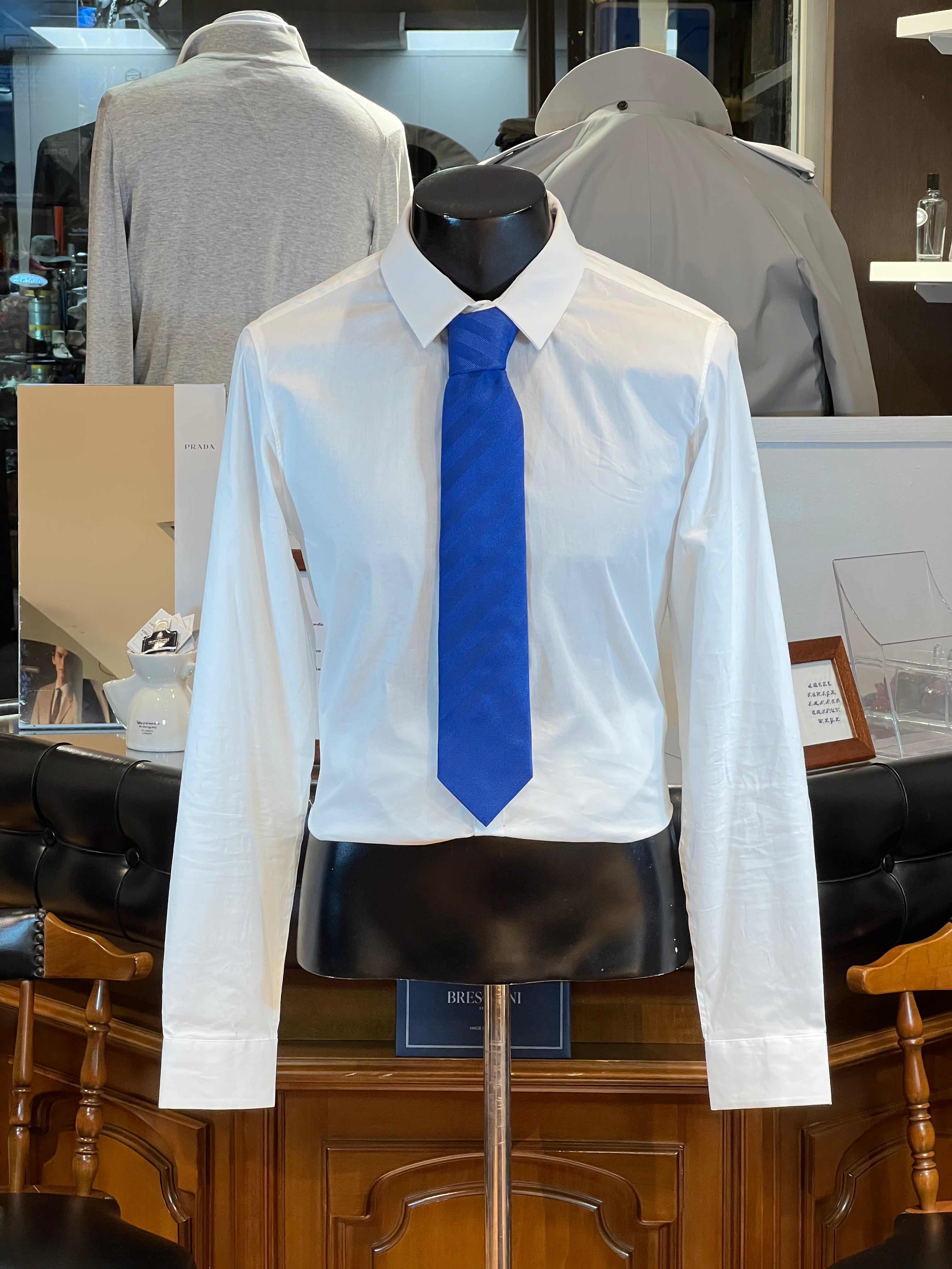 Corbata Atelier F&B Genève de Seda Pura (Azul Rey con Espiga)