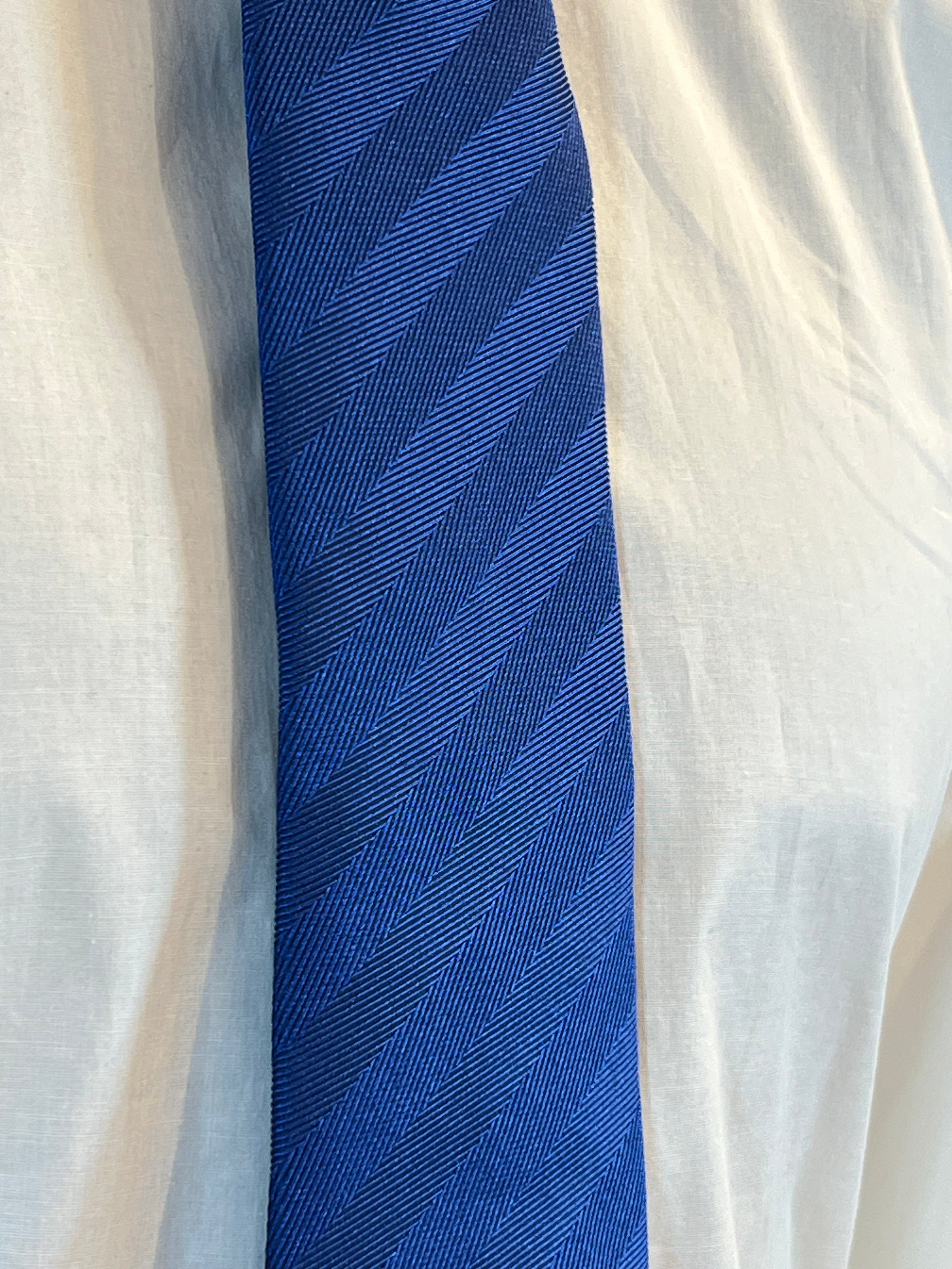 Corbata Atelier F&B Genève de Seda Pura (Azul Rey con Espiga)
