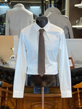 Corbata Corneliani de Lana Virgen (Lunares en Marrón)