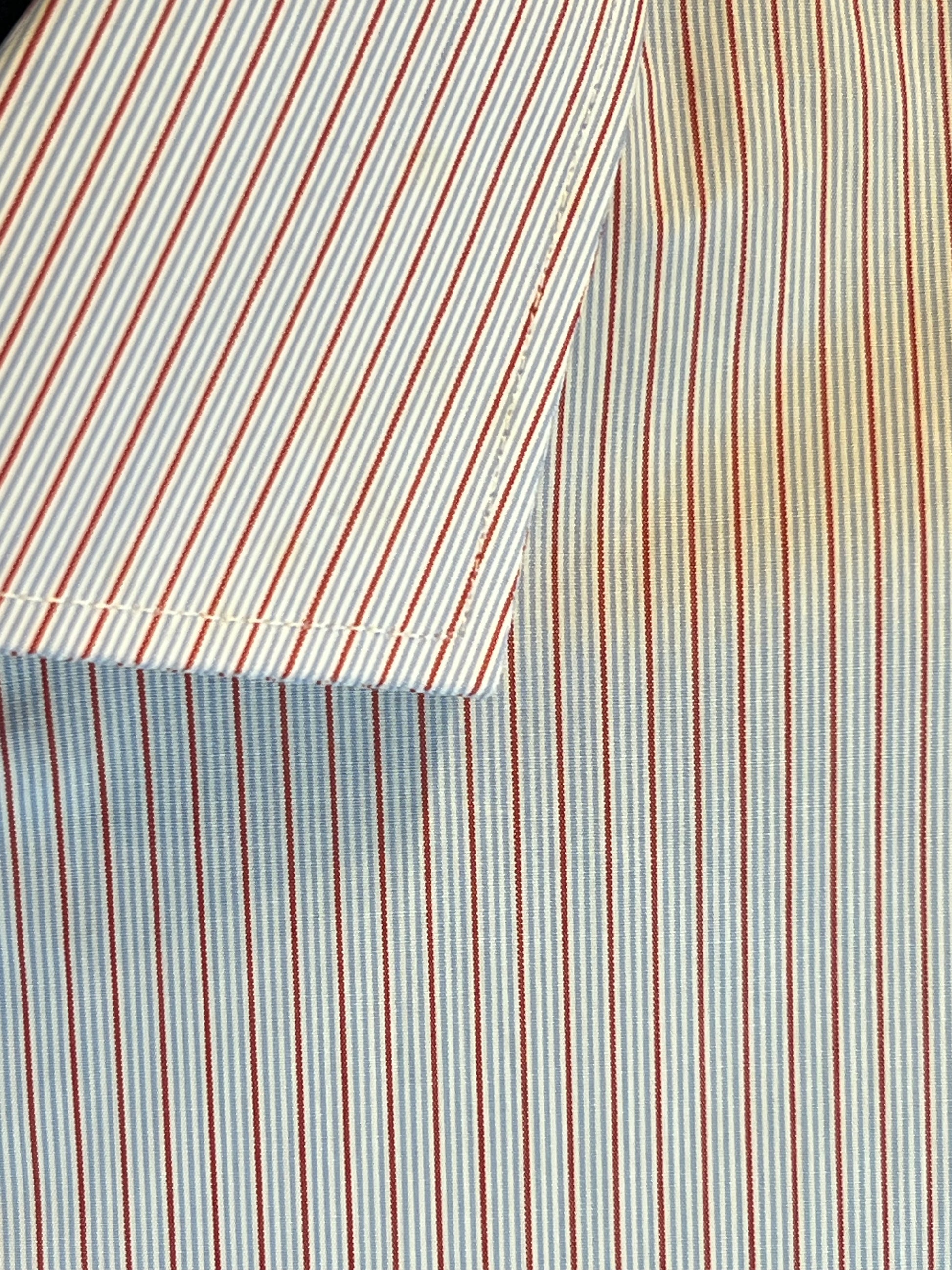 Camisa JB (Rayas Fino Rojo/Azul)