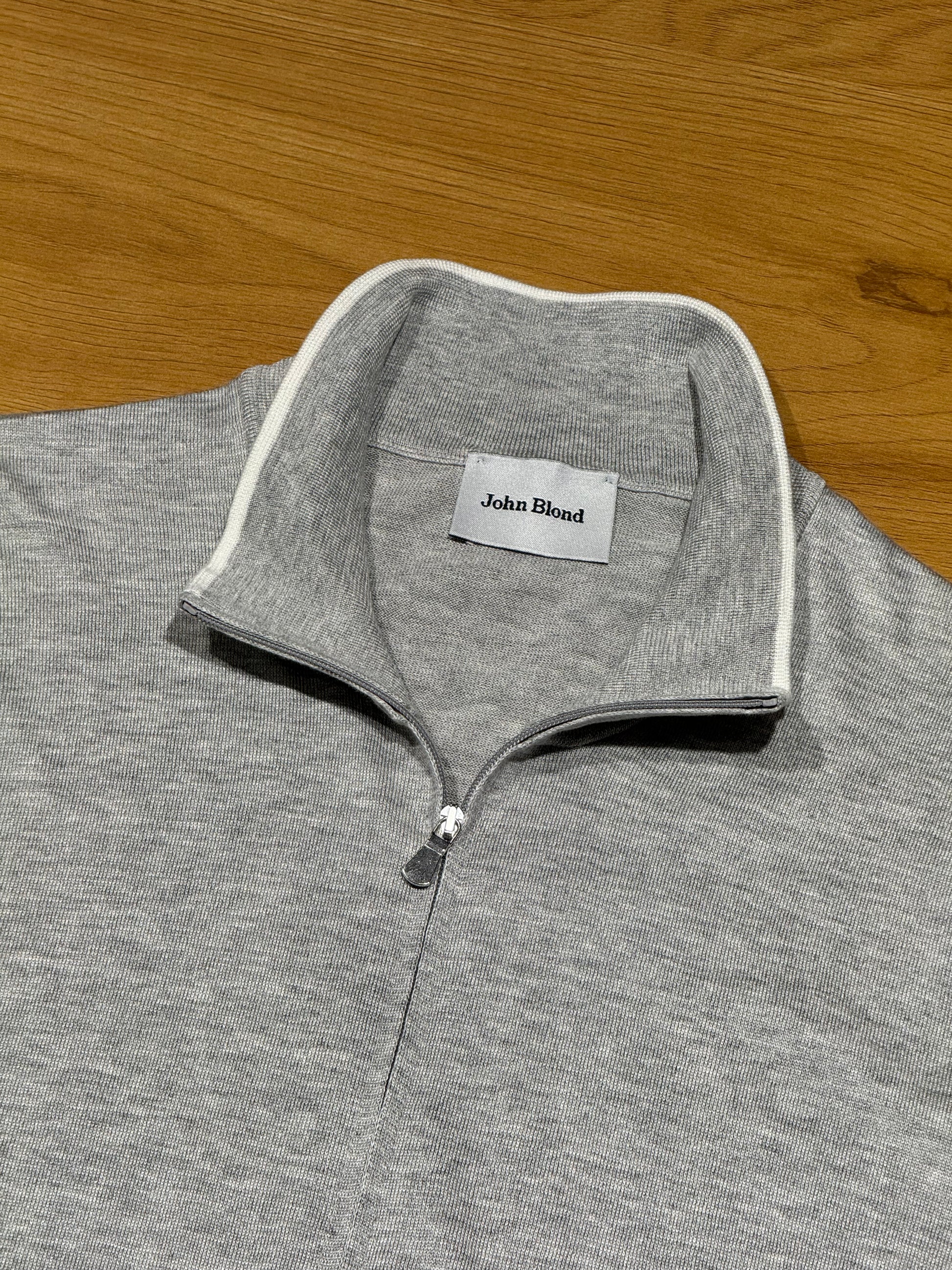 Silk-Cotton JB Full-Zip Sweater