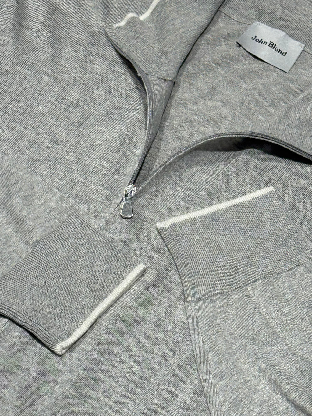 Silk-Cotton JB Full-Zip Sweater