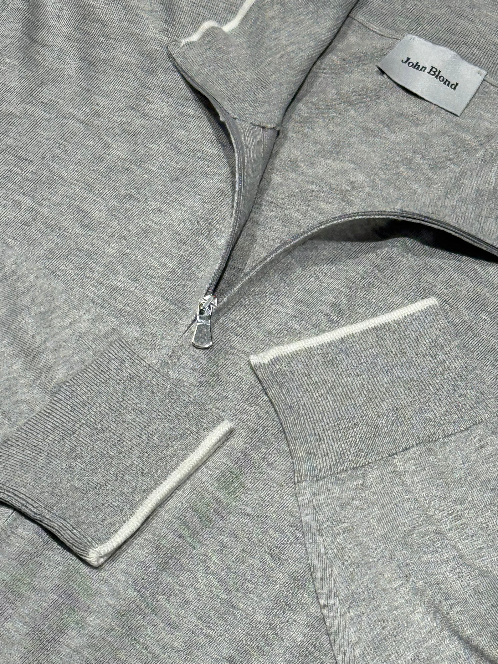Silk-Cotton JB Full-Zip Sweater