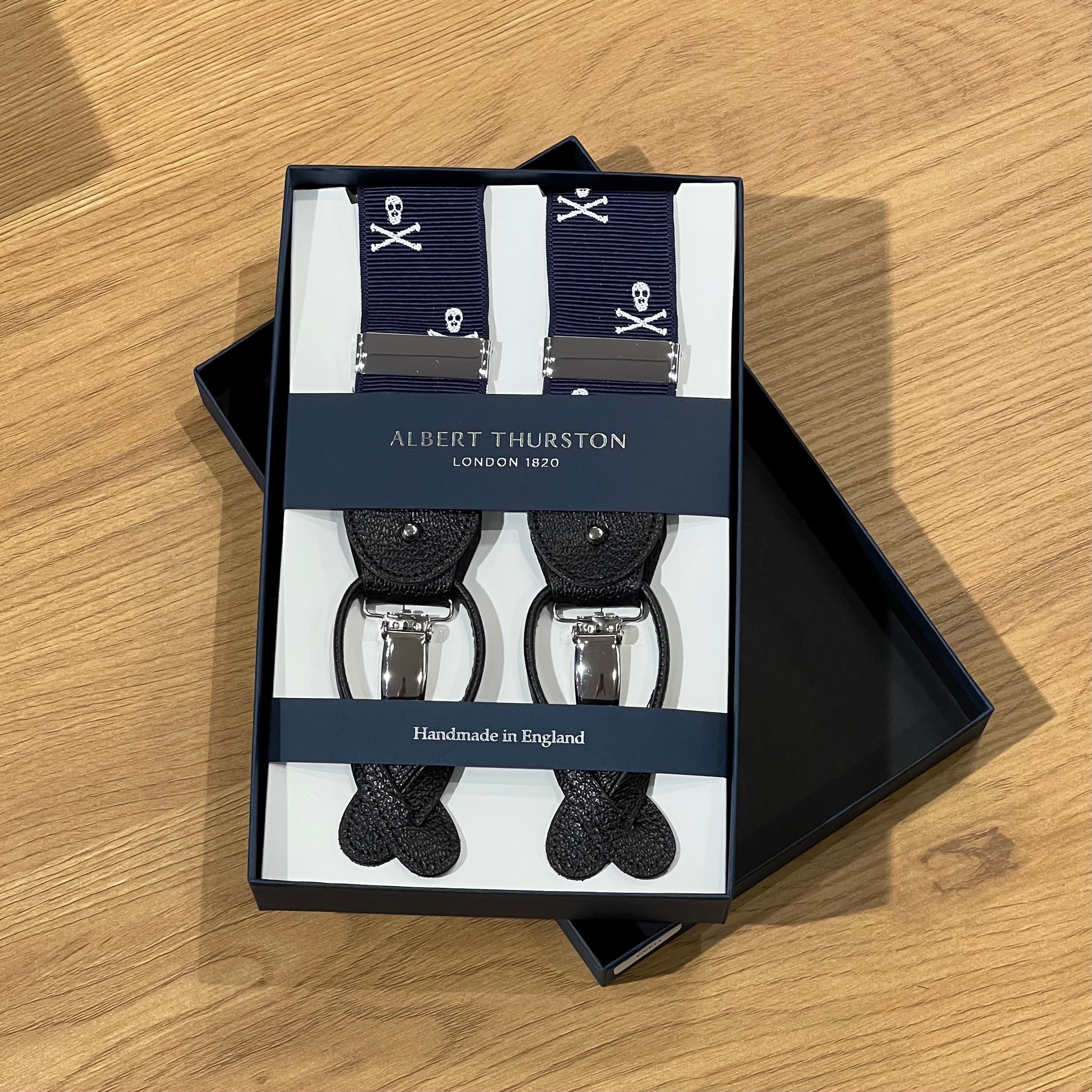 Tirantes Albert Thurston Navy Estampado