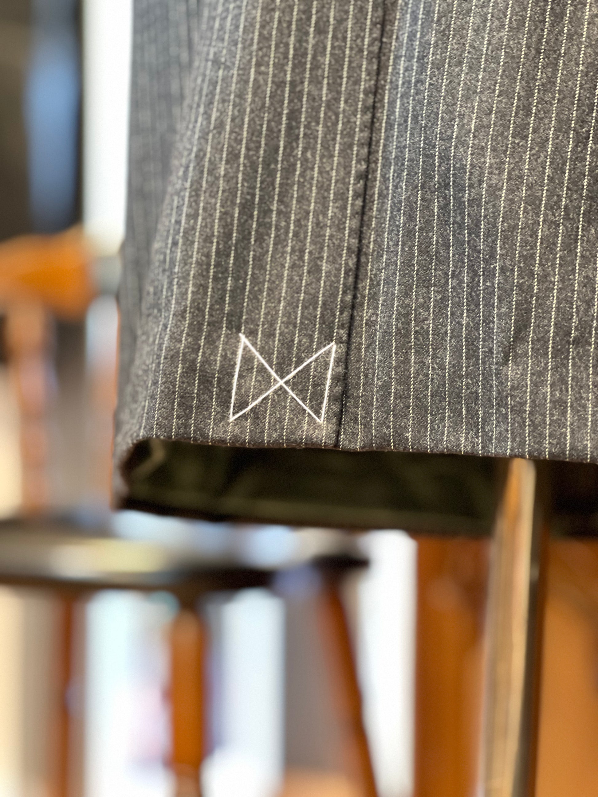 Abrigo largo de lana en raya diplomática – Vitale Barberis Canonico