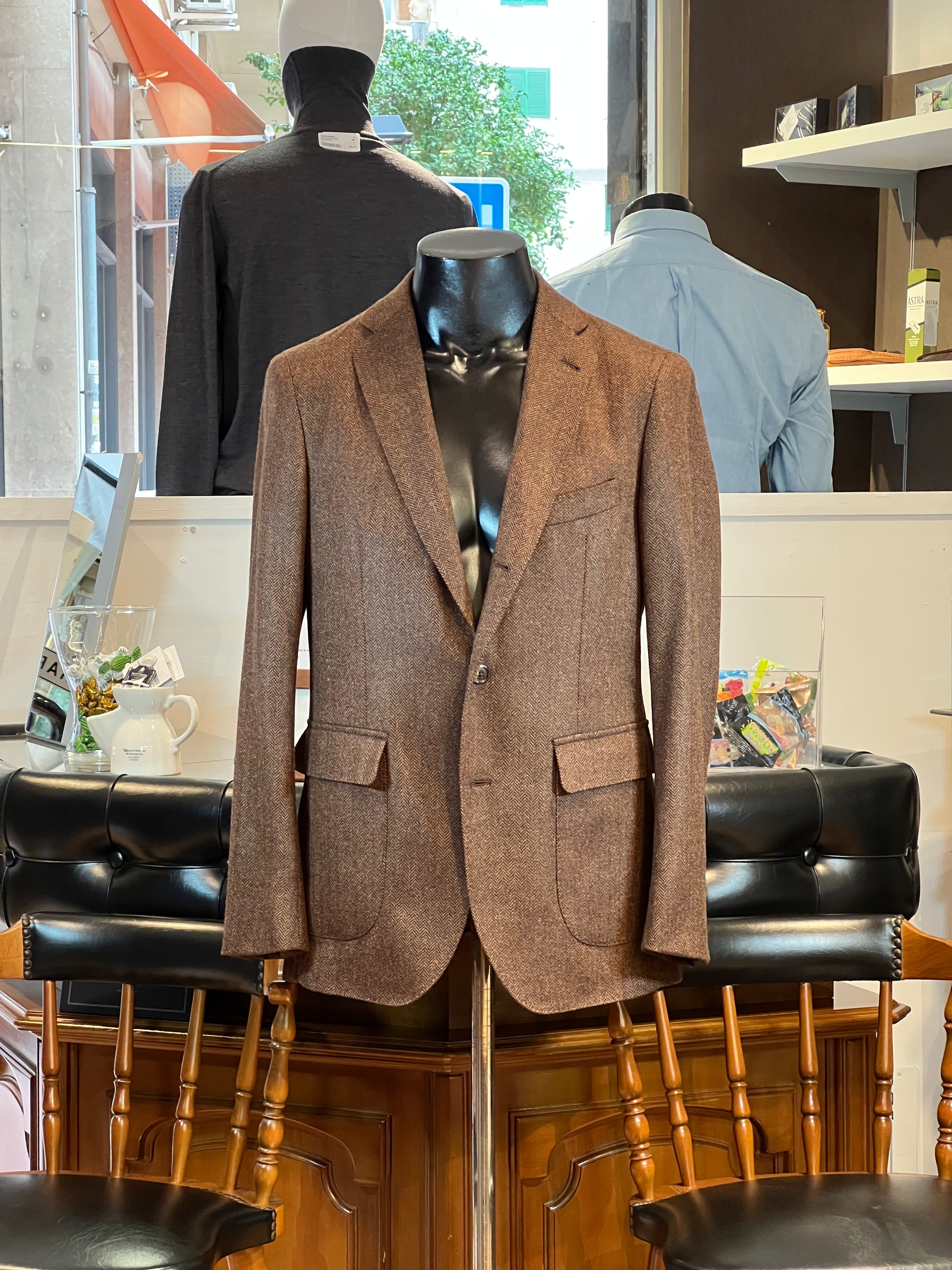 Americana marrón espiga John Blond – Loro Piana Favola™ Wool & Cashmere