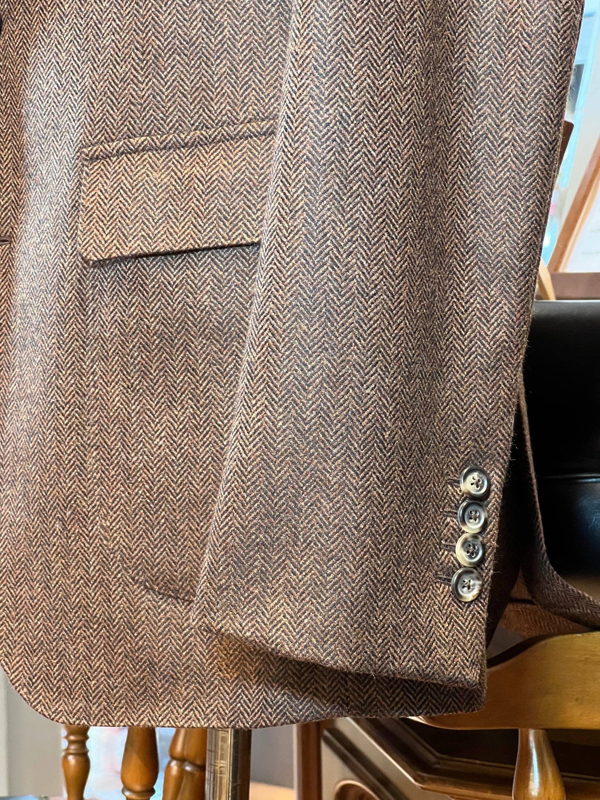 Americana marrón espiga John Blond – Loro Piana Favola™ Wool & Cashmere