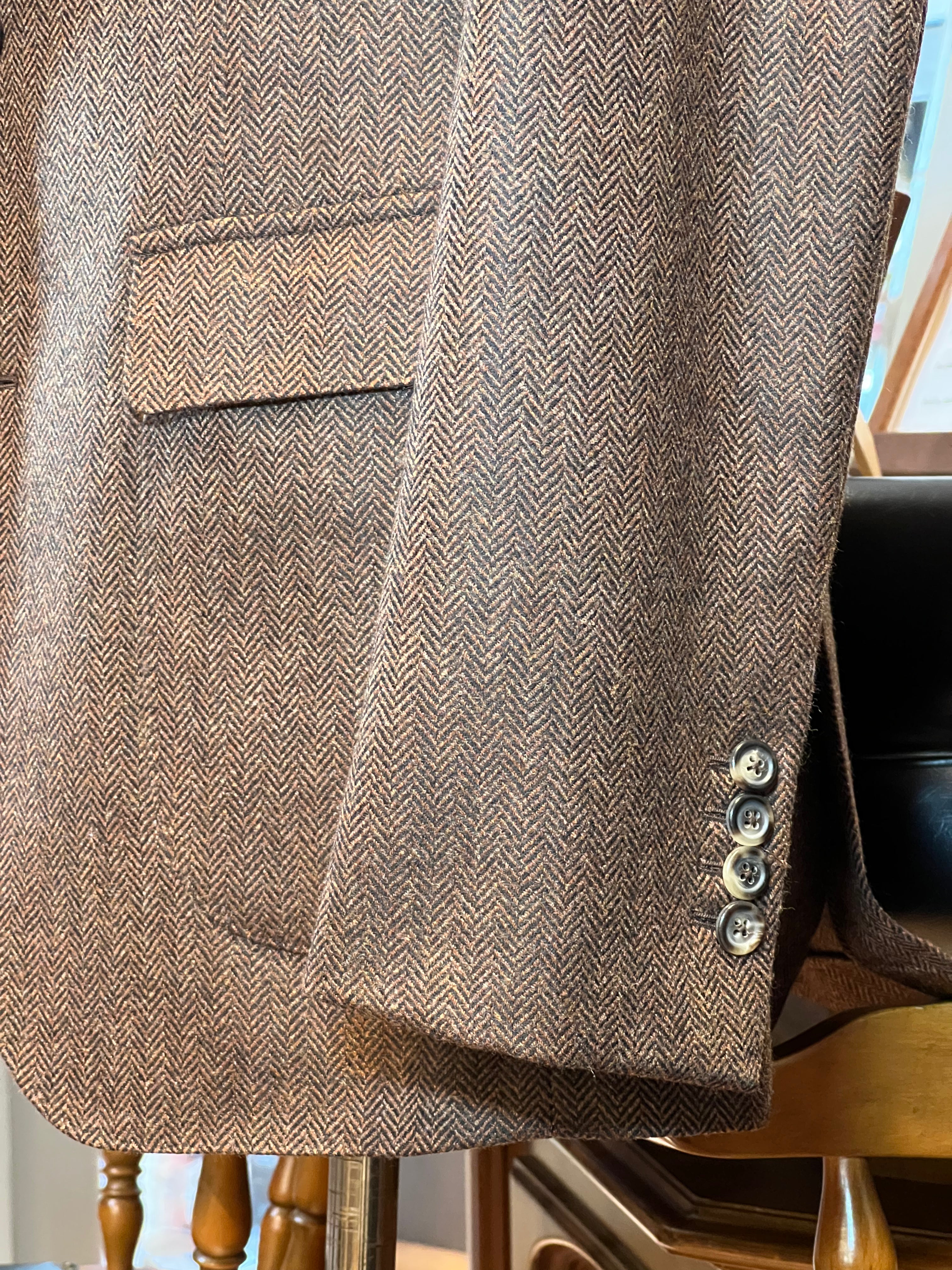 Americana marrón espiga John Blond –  Wool & Cashmere