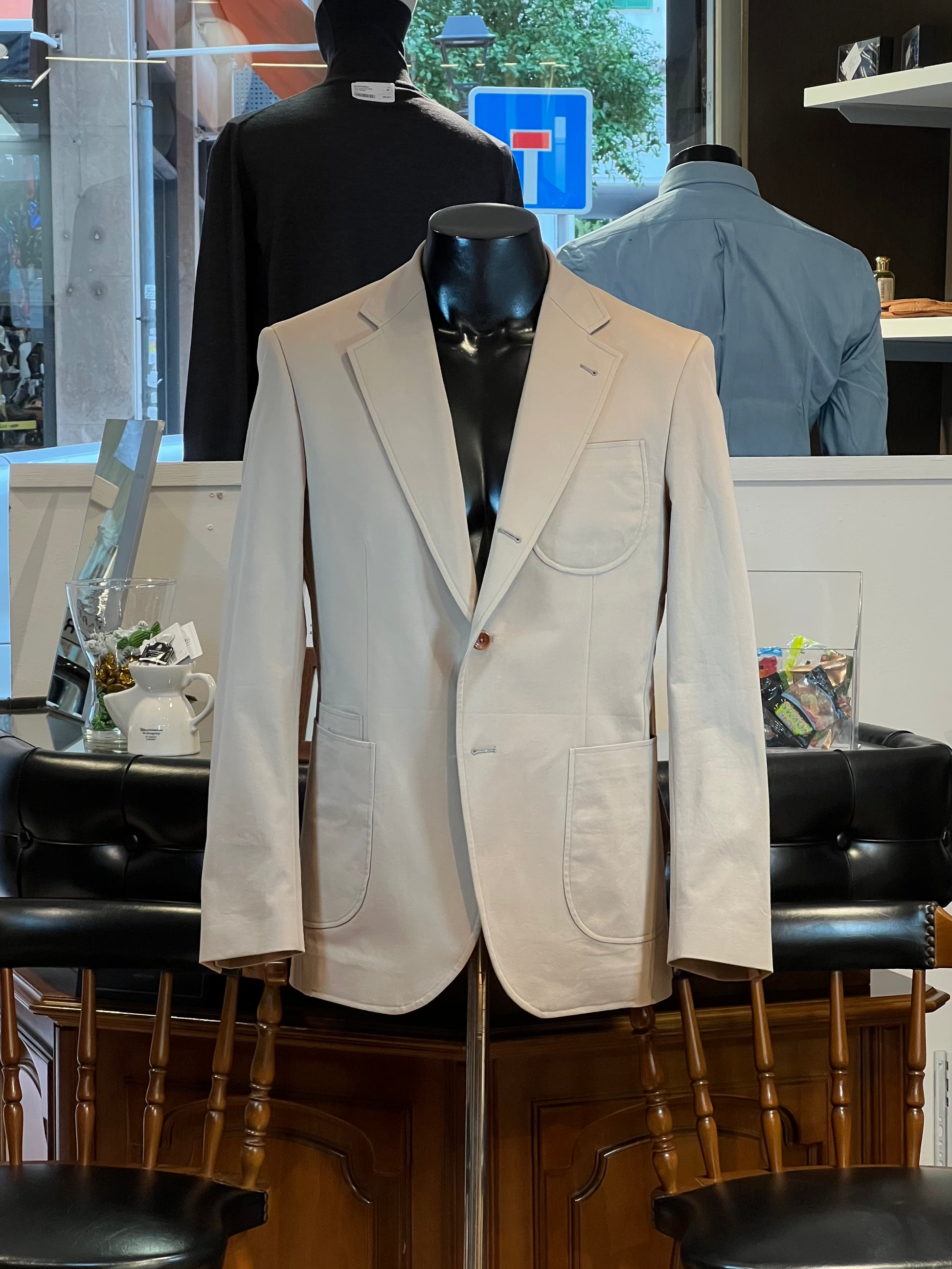 Americana beige algodón premium “Albini Su Misura”