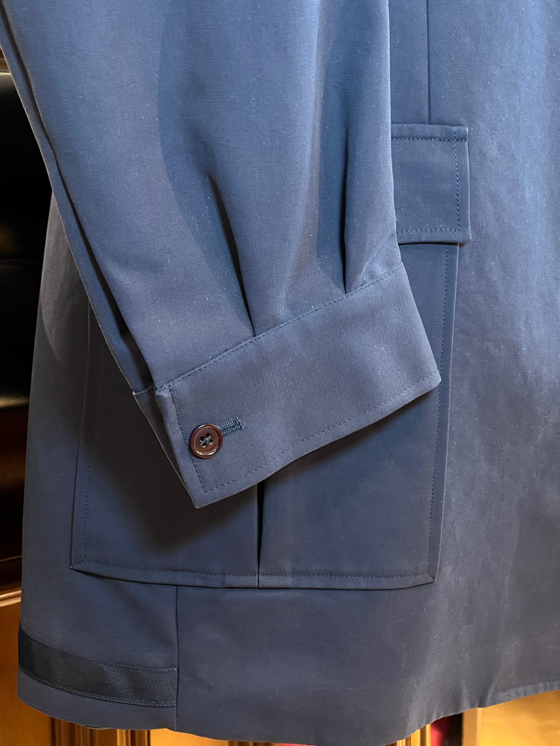 Abrigo azul marino Loro Piana – Algodón italiano 100%