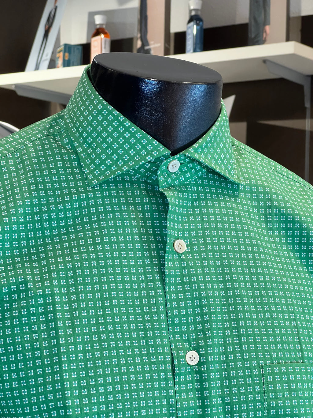 Camisa de Algodón Estampado Mini-Floral Mazzarelli