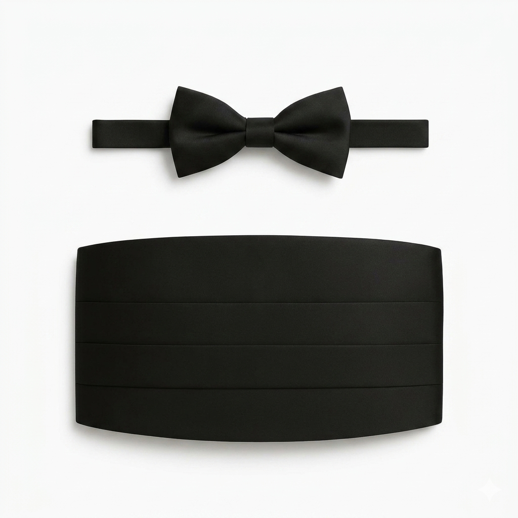 Bow Tie + Silk Cummerbund Set – Rental